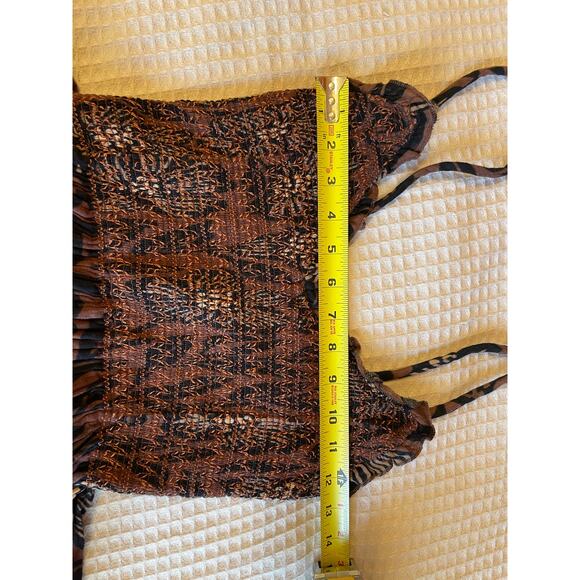 Free People Sweet Nothings Midi Boho Floral Smocked Top Spaghetti Strap Dress XS - Picture 9 of 16